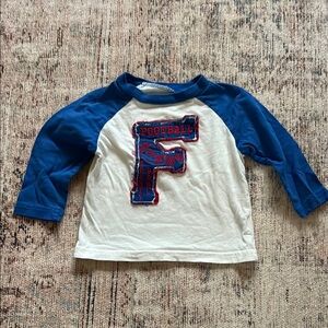 Place Blue and White Long Sleeve Raglan Tee